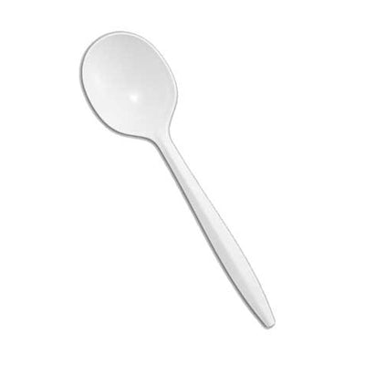 2208040 White Plastic Soup Spoon (1000/cs)