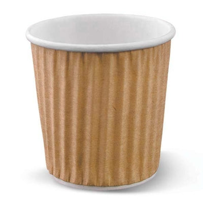 RIPPLE-WRAP™ 4oz Hot Cup - Brown (1000/cs)