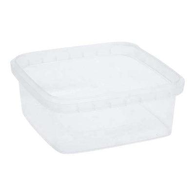 Récipient de sécurité carré transparent pour la congélation 8 oz (500/cs)