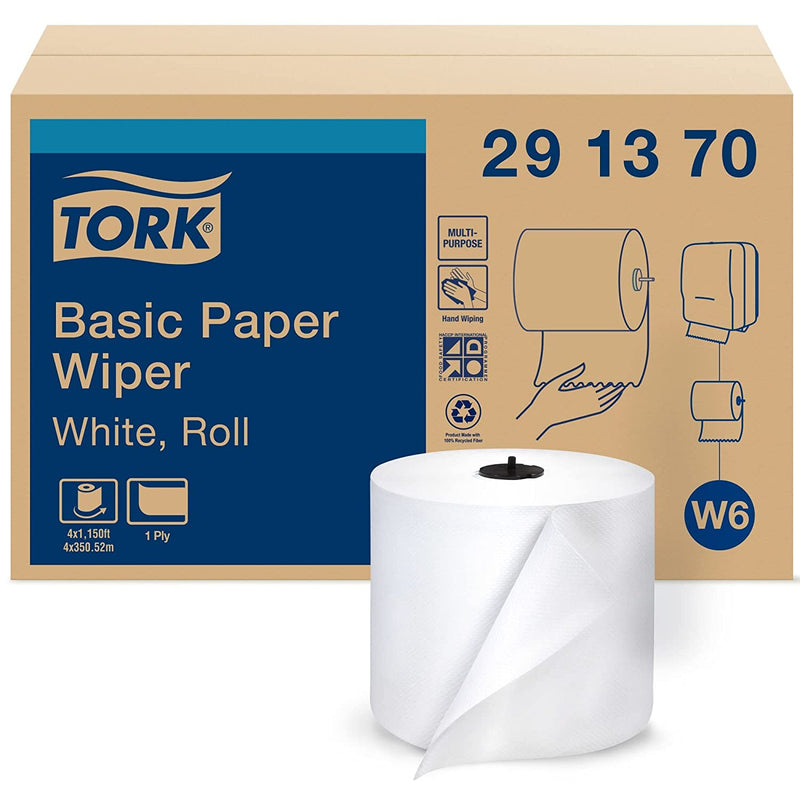 29 13 70 W6 Basic Paper Wiper - White 1-Ply 1452 Sheets (4/cs)