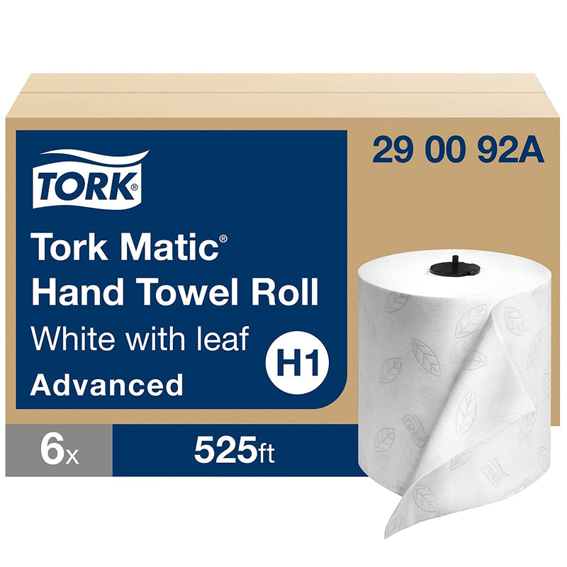 29 00 92A H1 Matic® Advanced Hand Towel Rolls - White with Leaf 2-Ply 525' (6/cs)