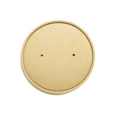 80278 Deluxe Kraft Paper Vented Lid for 16oz (500/cs)