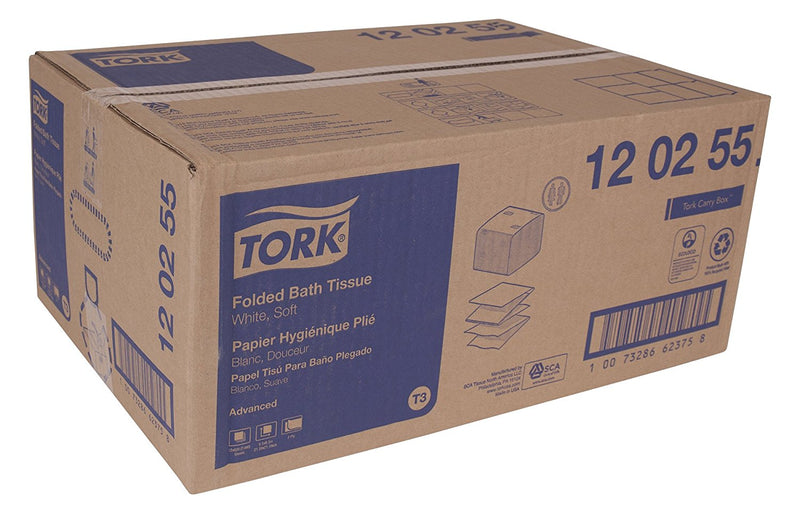 (DISC) 120255 Papier hygiénique plié Tork Advanced 2 épaisseurs (12 x 620 feuilles)