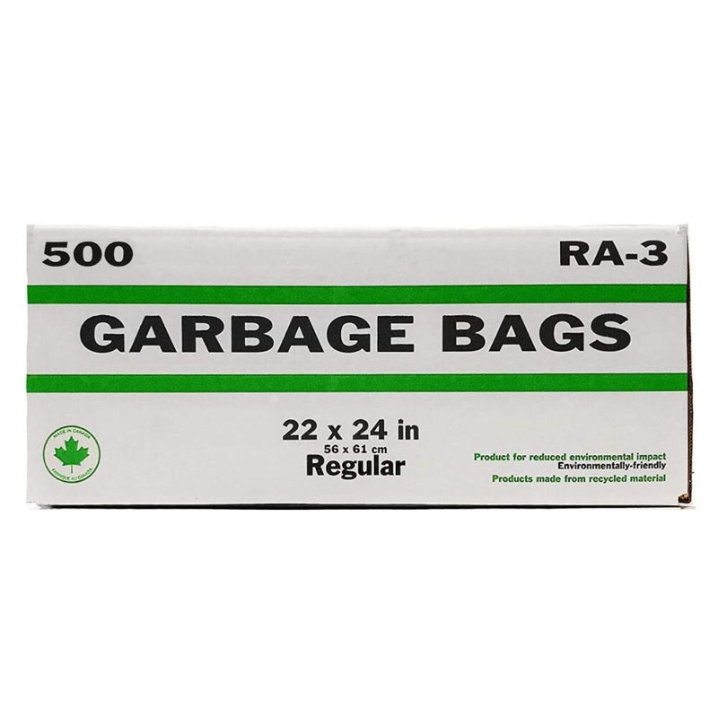 Garbage Bags 22x24 Black - Regular (500/cs)