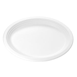 HF811 Compostable Large Oval Pulp Platter 11.5" x 8.5" (500/cs)