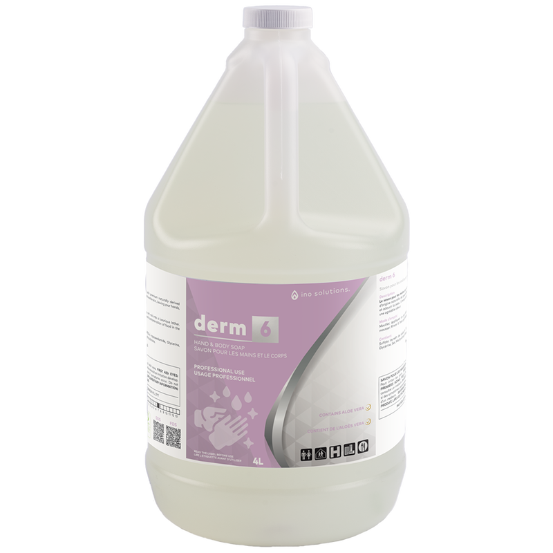 DERM 6 Moisturizing Hand & Body Soap – Unscented – 4 L