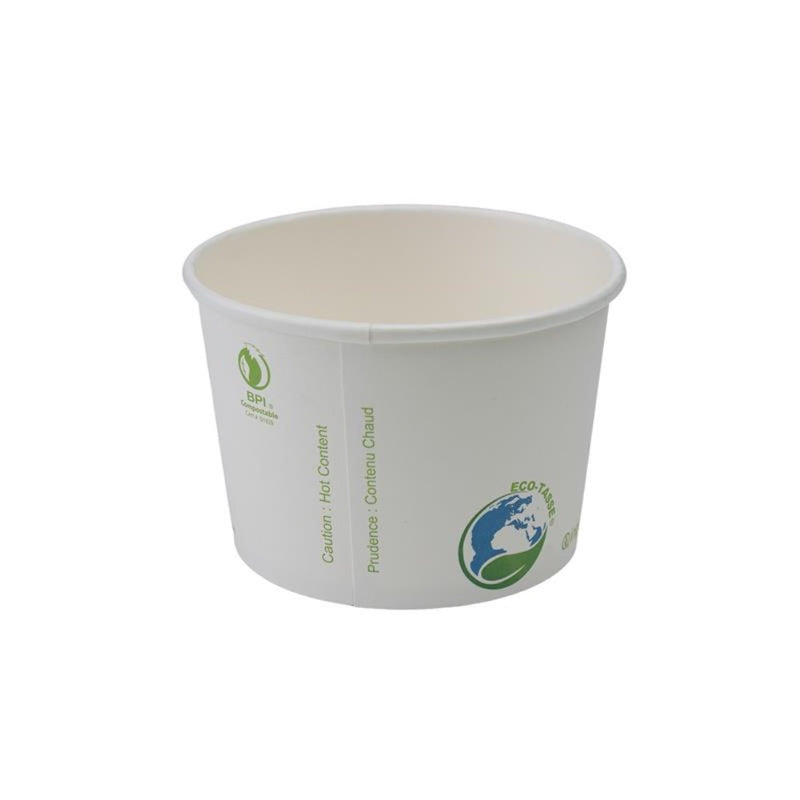 Eco-Packaging® Compostable Paper Soup Cup 16oz (500/cs)