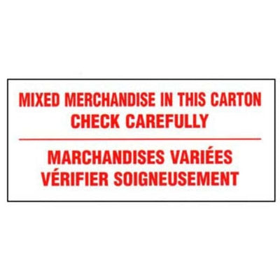 Mixed Merchandise Sticker Label 3" x 6" (500/roll)