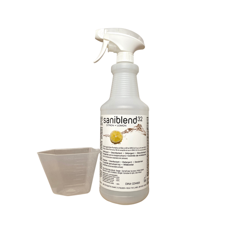 Nettoyant désinfectant neutre concentré Saniblend 32 - Citron (4L)