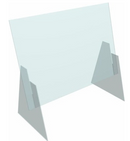 Protection respiratoire en plexiglas avec support