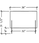 Protection respiratoire en plexiglas avec support