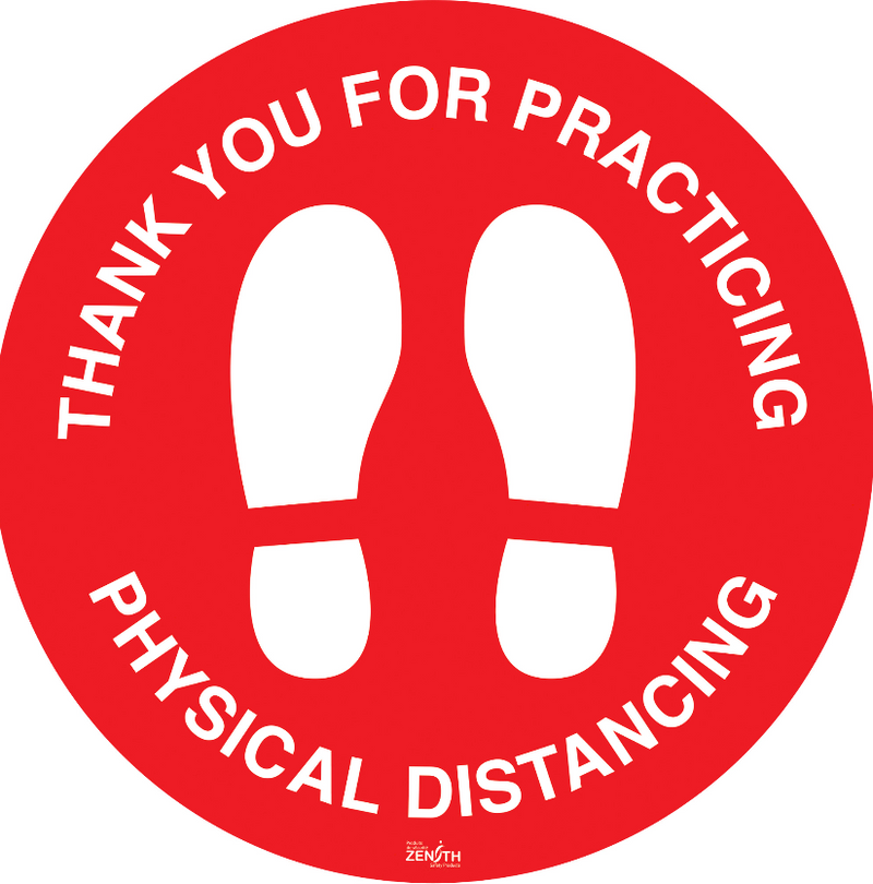 "Physical Distancing" Floor Sign (EN/FR)