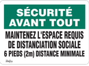 "Distanciation Sociale" Sign