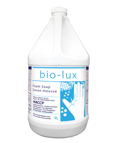 Savon mousse non parfumé antimicrobien Bio-Lux (4 L)