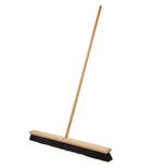 Push Broom & 54" Handle - Coarse Synthetic Bristles (36")