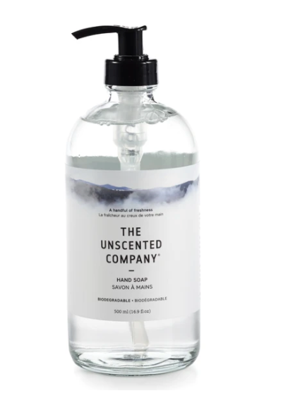 Unscented Hand Soap - Glass Bottle (500mL)