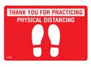 "Physical Distancing" Floor Sign
