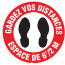 "Gardez vos distances" Floor Sign