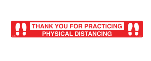 "Physical Distancing" Floor Sign