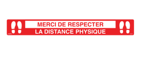"La Distance Physique" Floor Sign