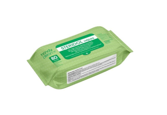 Steridol - Lingettes désinfectantes pour surfaces dures (paquet de 80)