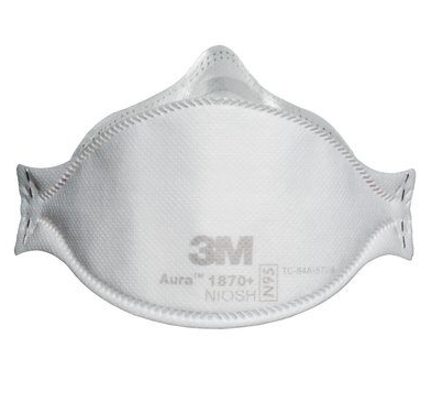 1870+ N95 Aura™ Health Care Particulate Respirator and Surgical Mask (440/cs)