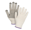 Dotted Poly/Cotton Gloves Single Sided 7 Gauge- X-Small