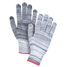 Gants en poly/coton à pois simple face calibre 7 - grand (paquet de 3)