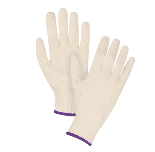 String Knit Poly/Cotton Gloves CFIA Accepted 7 Gauge - X-Small