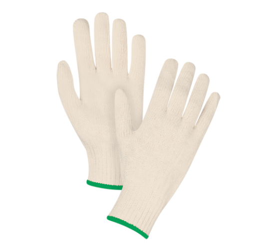 String Knit Poly/Cotton Gloves CFIA Accepted 7 Gauge - Medium