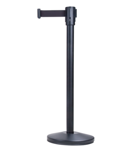 Steel Free-Standing Crowd Control Barrier 35" Height 7' Tape Length
