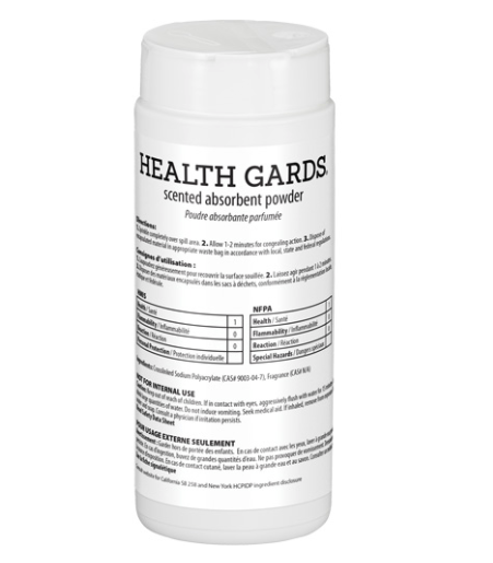 Health Gards® 08160 Poudre absorbante parfumée (16 oz)