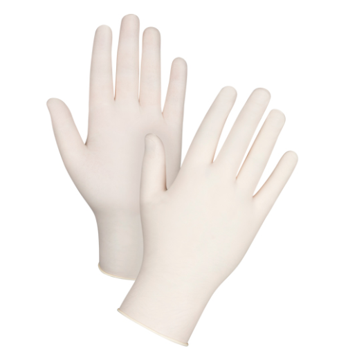 Premium Sensitive Skin Examination Latex Gloves Gloves Powdered 4-MIl - Large (100/box)