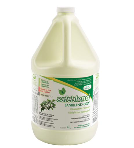 Nettoyant désinfectant RTU à l'huile de menthe poivrée OXY - Non toxique (4L)