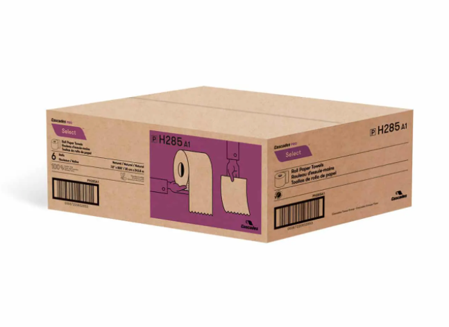 H285 Pro Select™ Green Seal® Hand Towel Rolls - Kraft 1-Ply 800' (6/cs)