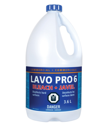 0440154 Agent de blanchiment commercial LAVO PRO 6 6 % 3,6 L (6/cs)
