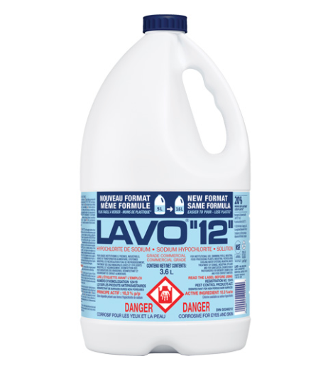010253 Javellisant commercial concentré Lavo®"12"12% (3.6L)