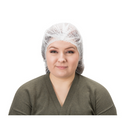 Pleated Bouffant Cap - White 21" (1000/cs)