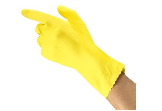 Yellow Latex Chemical Resistant Gloves 20-Mil - Large (144/cs)