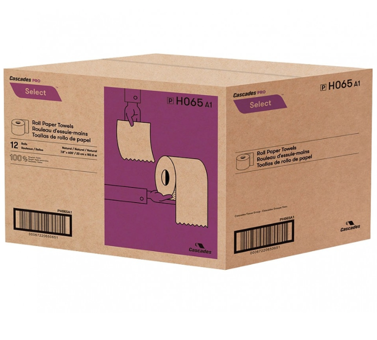 H060 Pro Select™ Hand Towel Rolls - White 1-Ply 600' (12/cs)