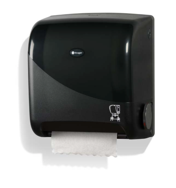 09740 (09730) - Mini distributeur mécanique d'essuie-mains en rouleau sans contact NOIR