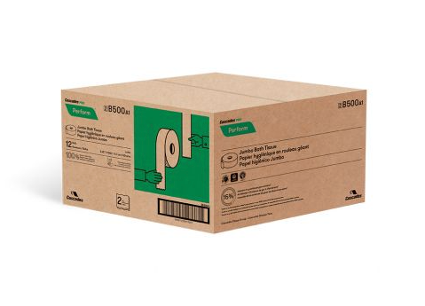 B500 Pro Perform™ Green Seal® - Jumbo Toilet Paper Moka 1000’ (12/cs)