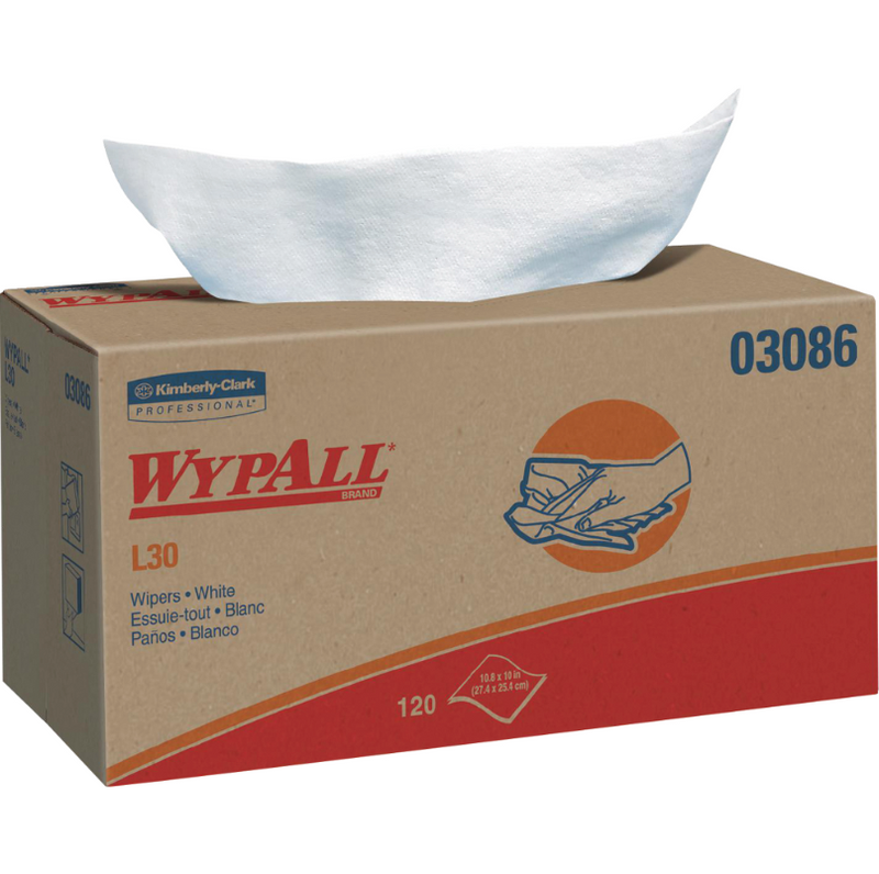 WYPALL* L30 03086 - Lingettes sèches en boîte Pop-Up® (10 x 120s)