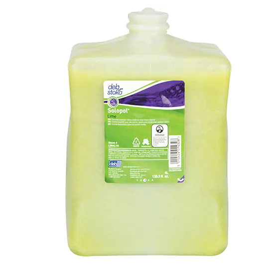 Solopol® Lime - Nettoyant pour les mains à usage intensif moyen avec pierre ponce - Lime (4L)