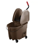 WaveBrake® - Mop Bucket and Wringer Down Press 33.1L - Brown (35 Quart)