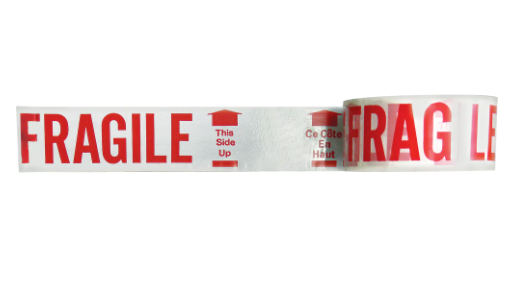 Ruban imprimé bilingue – Fragile This Side Up 48 mm x 66 mm
