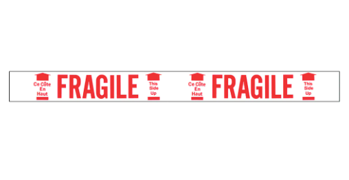 Ruban imprimé bilingue – Fragile This Side Up 48 mm x 66 mm