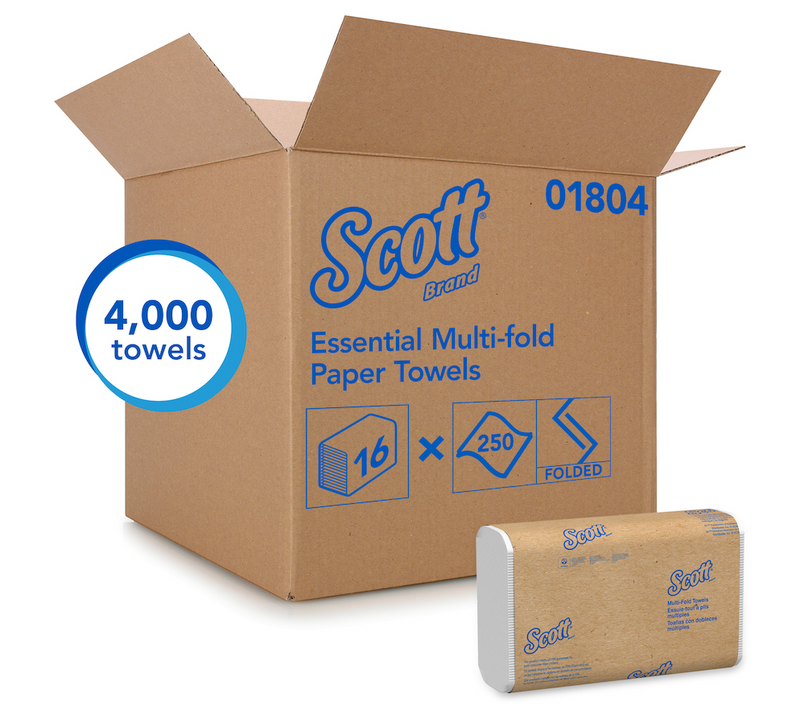 Scott® Essential - Serviettes pliées (16 x 250)