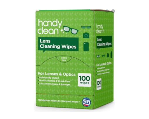 Handyclean™ - Lingettes nettoyantes pour lentilles sans ammoniaque (100/boîte)