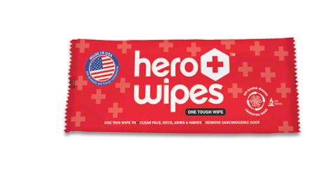Hero Wipes - Cleaning Wipes Carciogenic Soot 6"x9" - Individually Wrapped